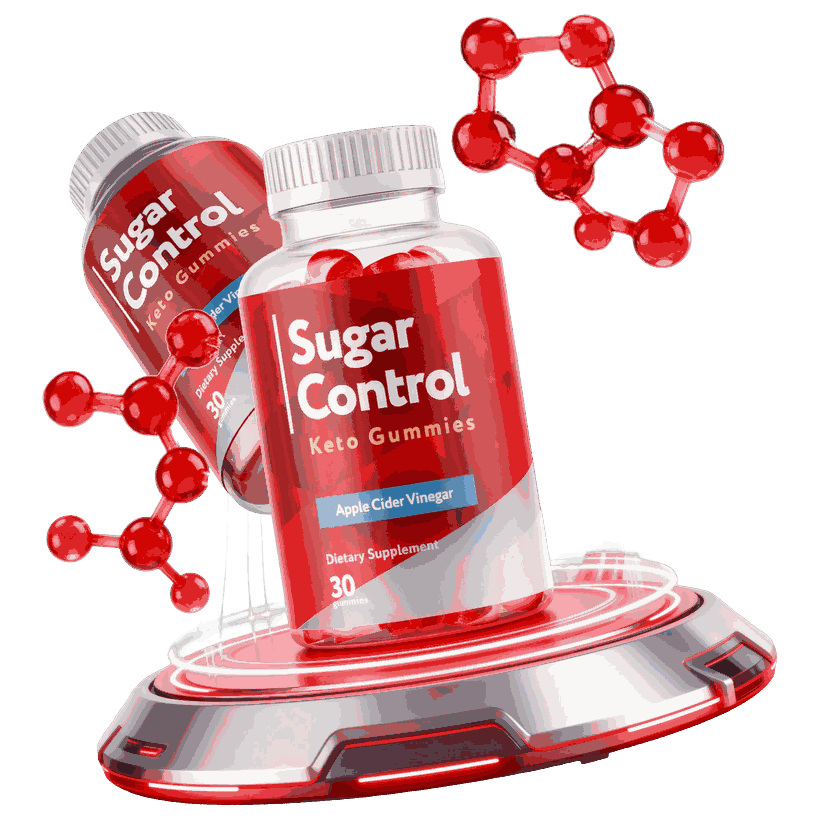 Bottle of Sugar Control apple cider vinegar keto gummies